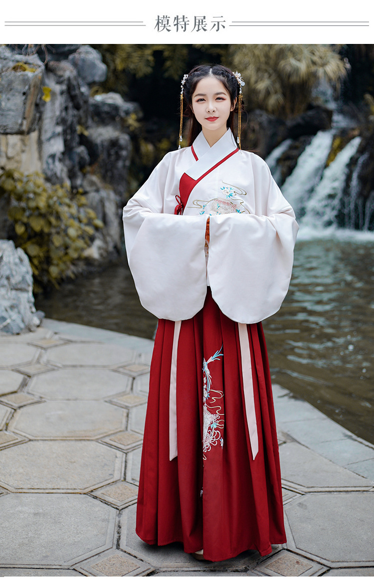 新款汉服女朱颜记古装服装仙女齐胸襦裙传统改良汉服公主清新淡雅