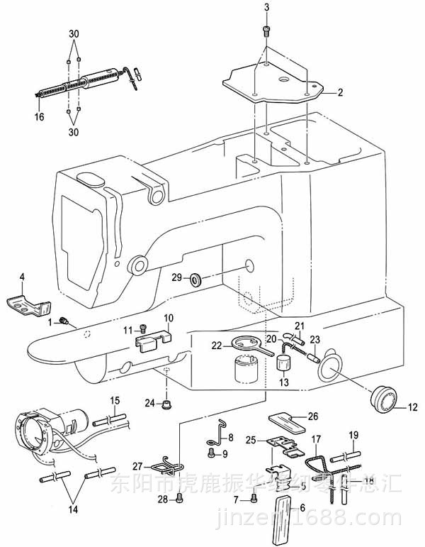 兄弟/中缝重工/舒普430/430d/438套结机电子样本书在线查询零件图
