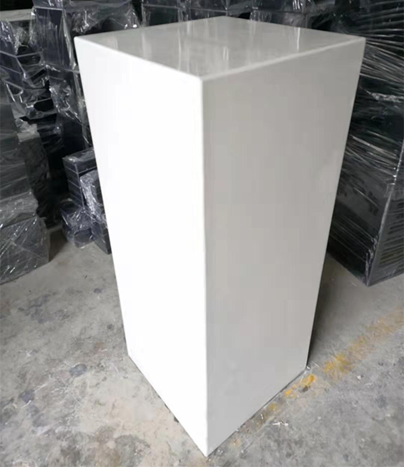 白色大理石展示台柱艺术品雕塑底座展厅工艺品摆件展台展示架定制