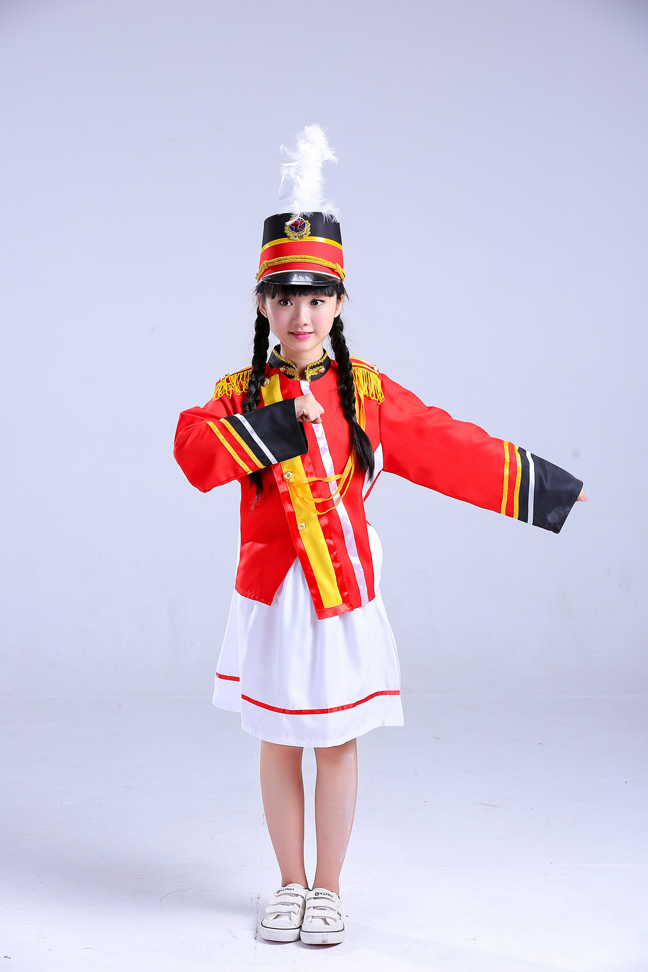 新款鼓号队服装少先队升旗手服装中小学生军鼓服管乐队服装指挥服