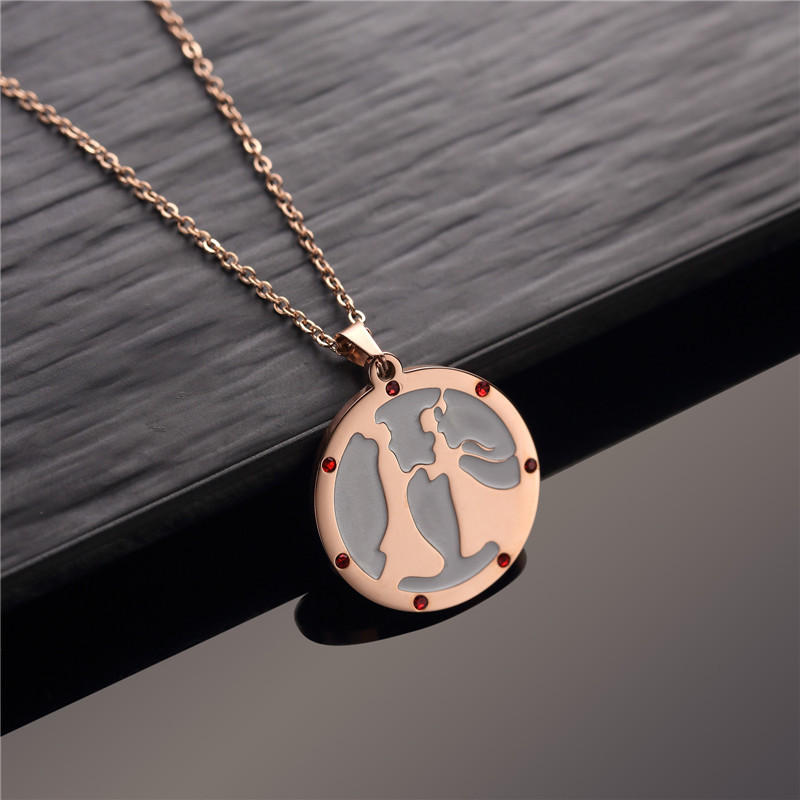 跨境热销时尚情人节礼物牛郎织女图案七夕情人节吊坠项链厂家直销