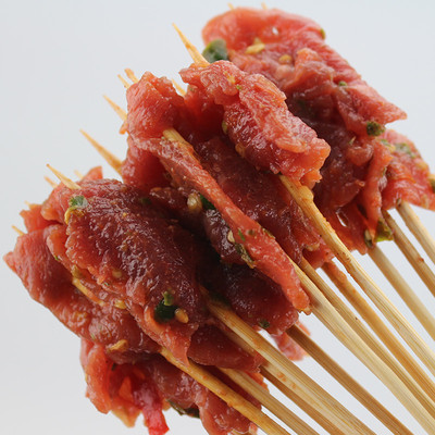 火锅食材藤椒牛肉冷冻食品串串食材秘制牛肉新鲜藤椒牛肉串2斤/袋