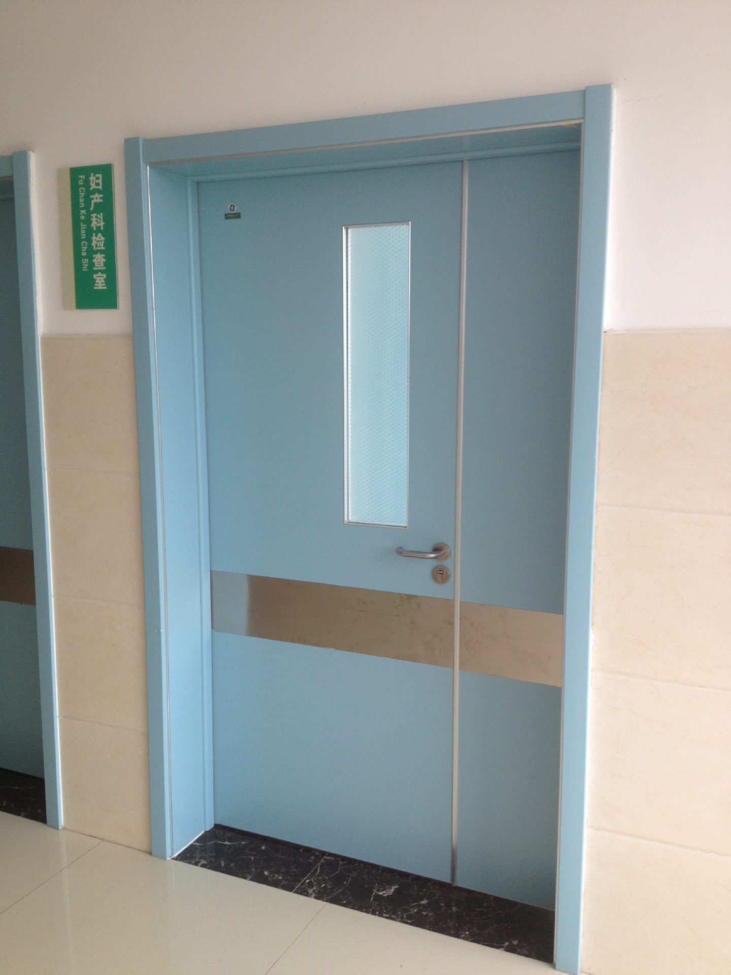 医院病房门子母门样子图片 医院病房门尺寸 德州森森木业有限公司