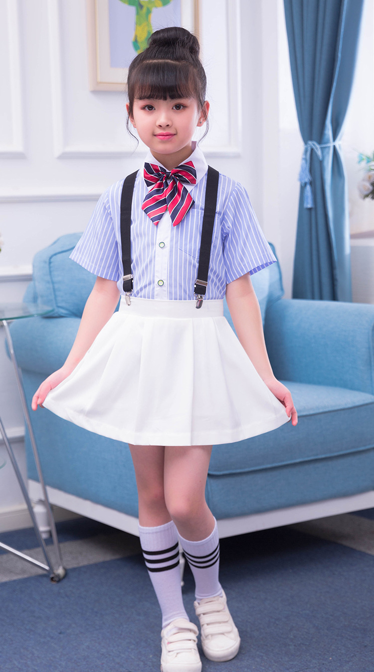 六一儿童大合唱演出服学院风背带裤校服诗歌朗诵礼服幼儿园园服