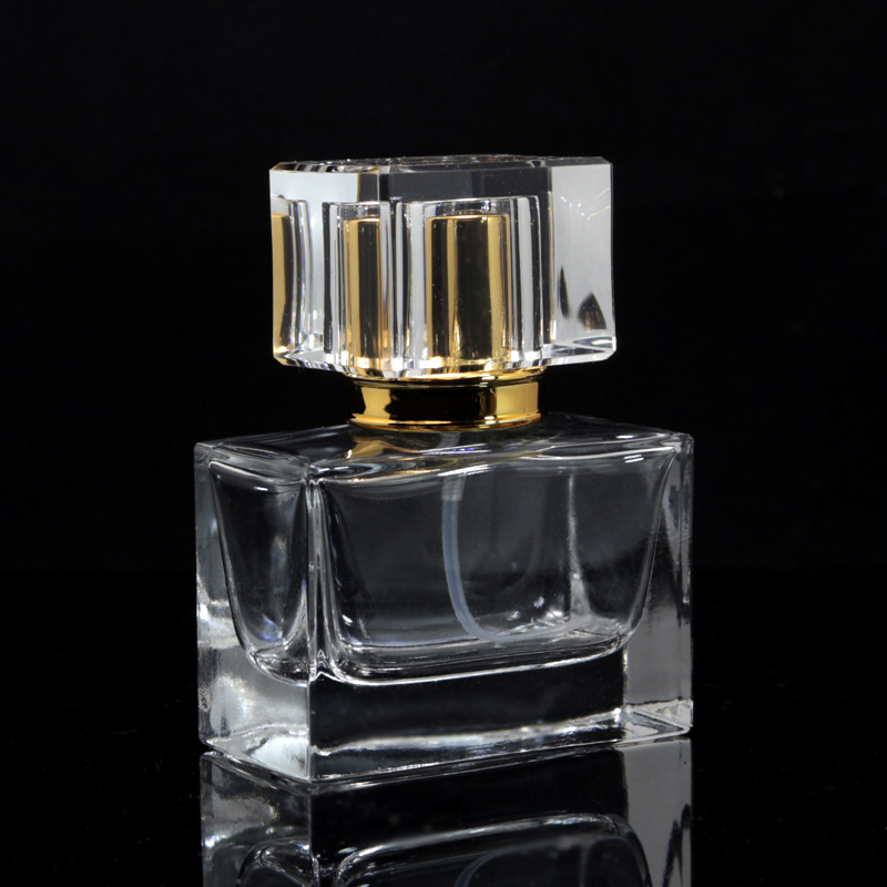 厂家现货30ml螺口喷雾瓶香水瓶方形玻璃瓶透明空瓶香水分装瓶批发