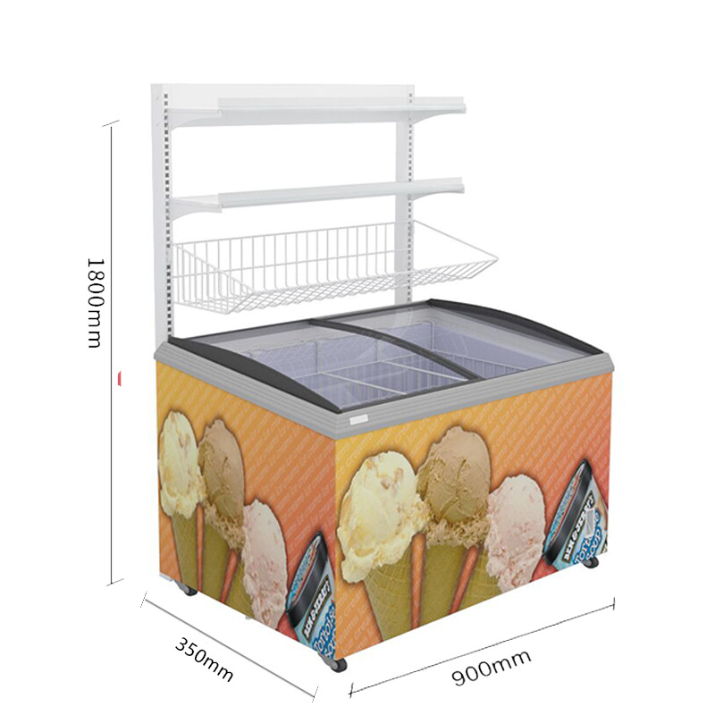 超市冰柜上方货架便利店饮料雪糕柜冷柜上方置物杂志调料货架