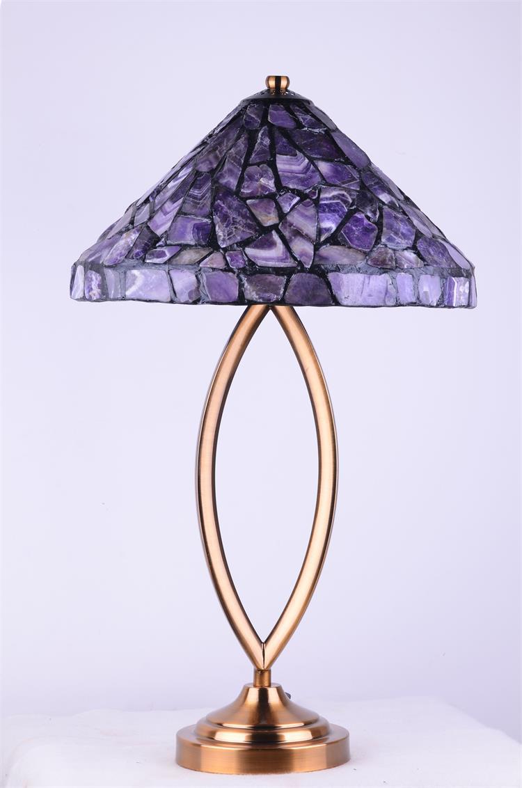 天然紫水晶灯创意家居客厅卧室简约现代轻奢台灯厂家批发一手货源