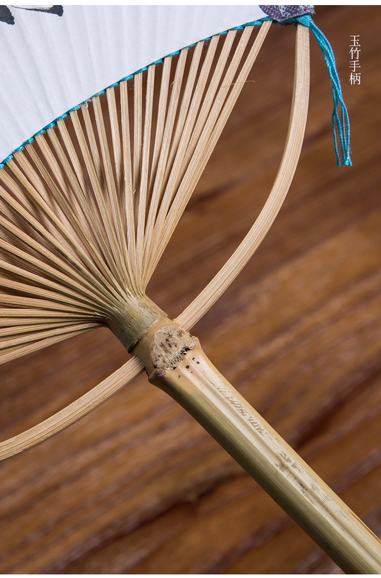 日式团扇 圆形竹扇 芭蕉扇 中国风夏季纸质宫扇 古典舞蹈双面扇子