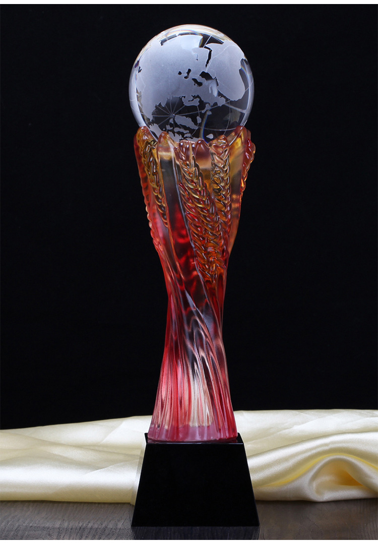 水晶奖牌奖杯留念琉璃奖杯工艺品高档新款奖杯年会颁奖礼品刻字