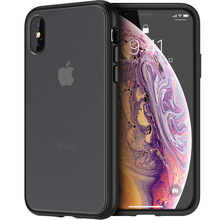 新款适用苹果XSMAX手机壳iPhoneXR保护套TPU磨砂PC半透明全包撞色