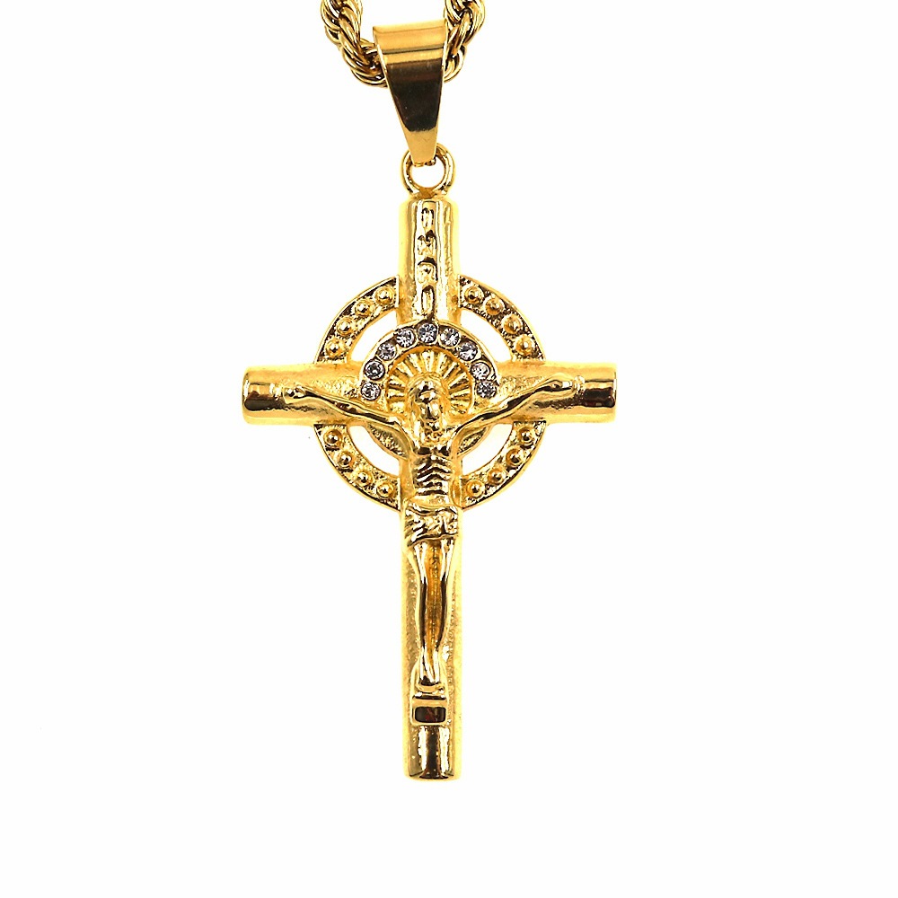 亚马逊跨境热销欧美经典基督教耶稣十字架吊坠