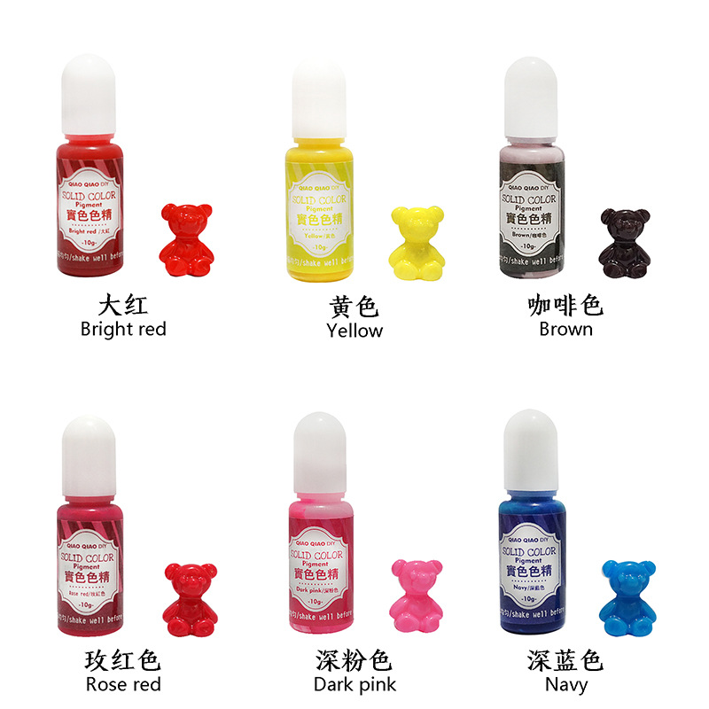 Hot Sale Group B 9 Color Pack Handmade Ornament Diyuv Crystal Glue Oily Solid Color Color Concentrate Pigment Cross-Border Goods