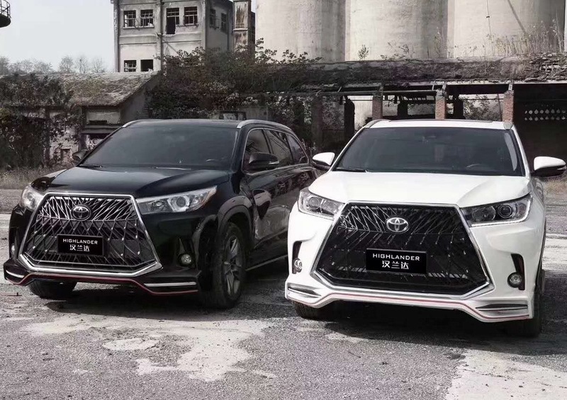 适用2015-18款汉兰达改装创世版大包围前杠中网后唇 汉兰达大包围