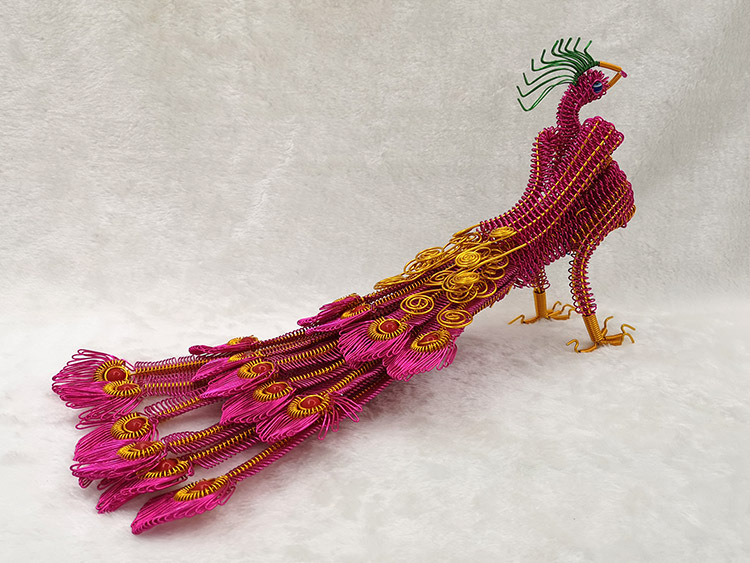 【十五尾凤凰b】铝丝铝线动物模型创意家居摆件金属丝工艺品