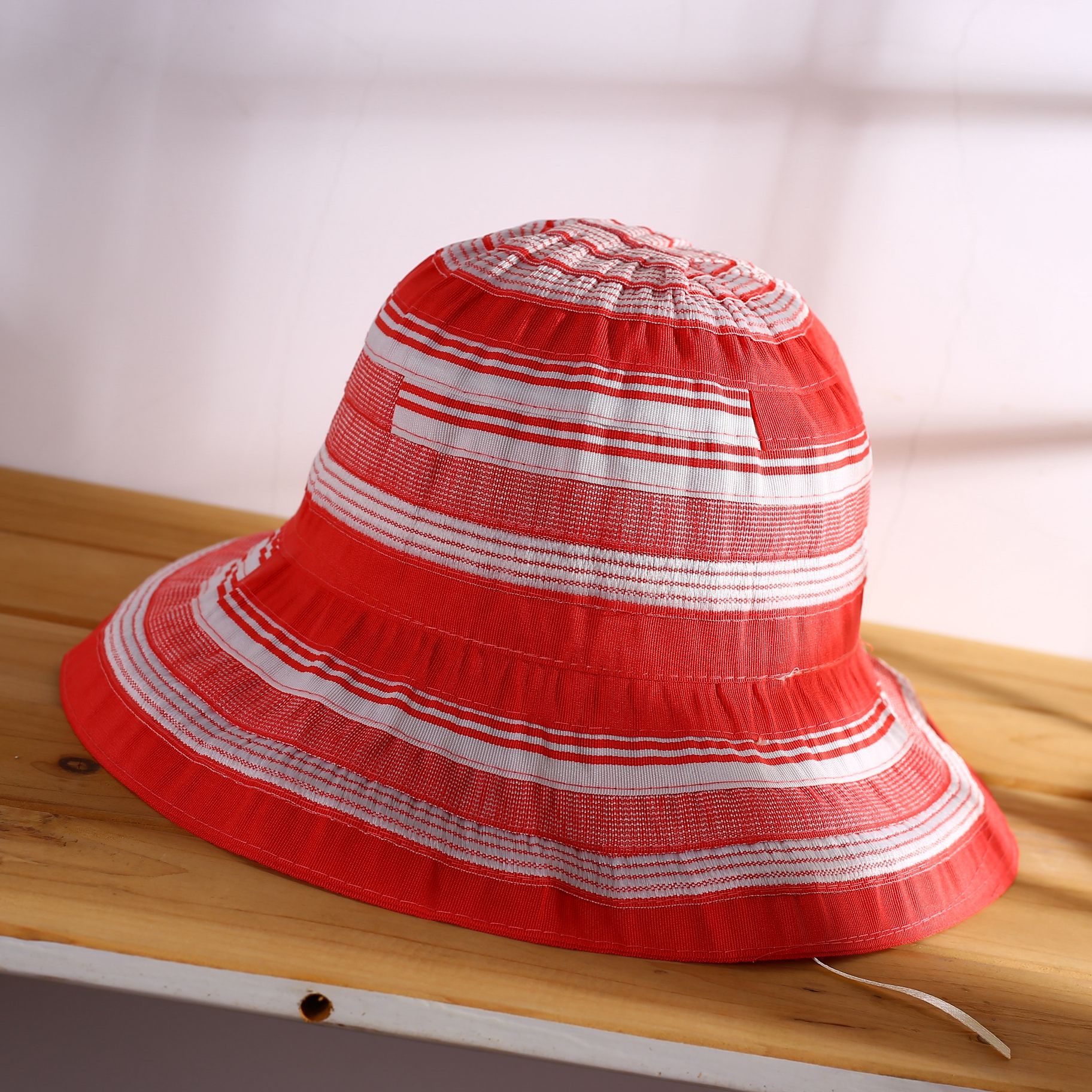 春夏款拼色日系渔夫帽轻薄可折叠易携带女士遮阳帽防晒帽太阳帽子