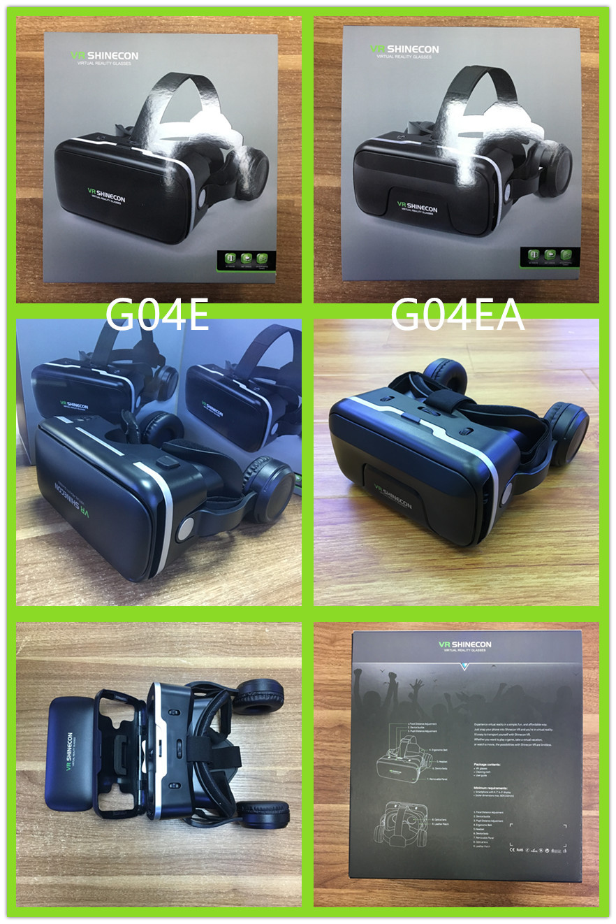 vr shinecon千幻6代g04e耳机版手机3d虚拟现实头盔全景魔镜vr眼镜