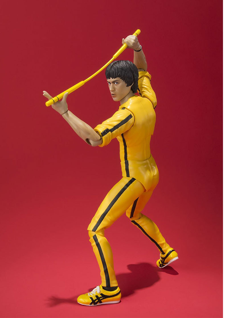 shf李小龙bruce死亡游戏 75周年黄衣服 可动手办模型玩具人偶公仔