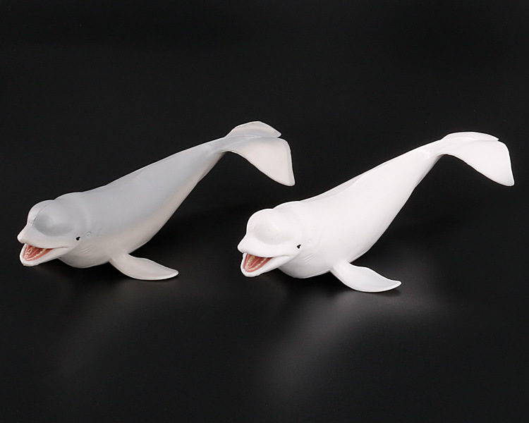 海洋动物模型_仿真海洋动物套餐大白鲨巨齿鲨鲸鲨海豚儿童实心塑胶