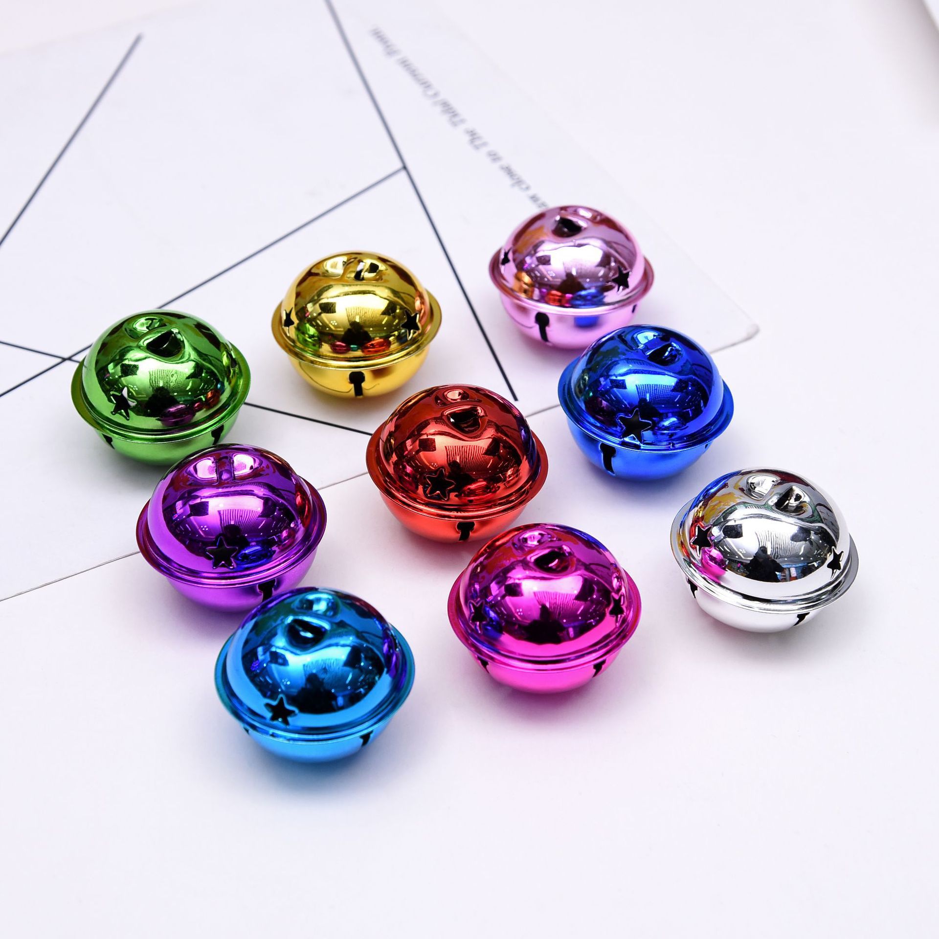 diy饰品配件 30mm糖果色烤漆喷漆铃铛 挂件 圣诞挂饰厂家直供现货