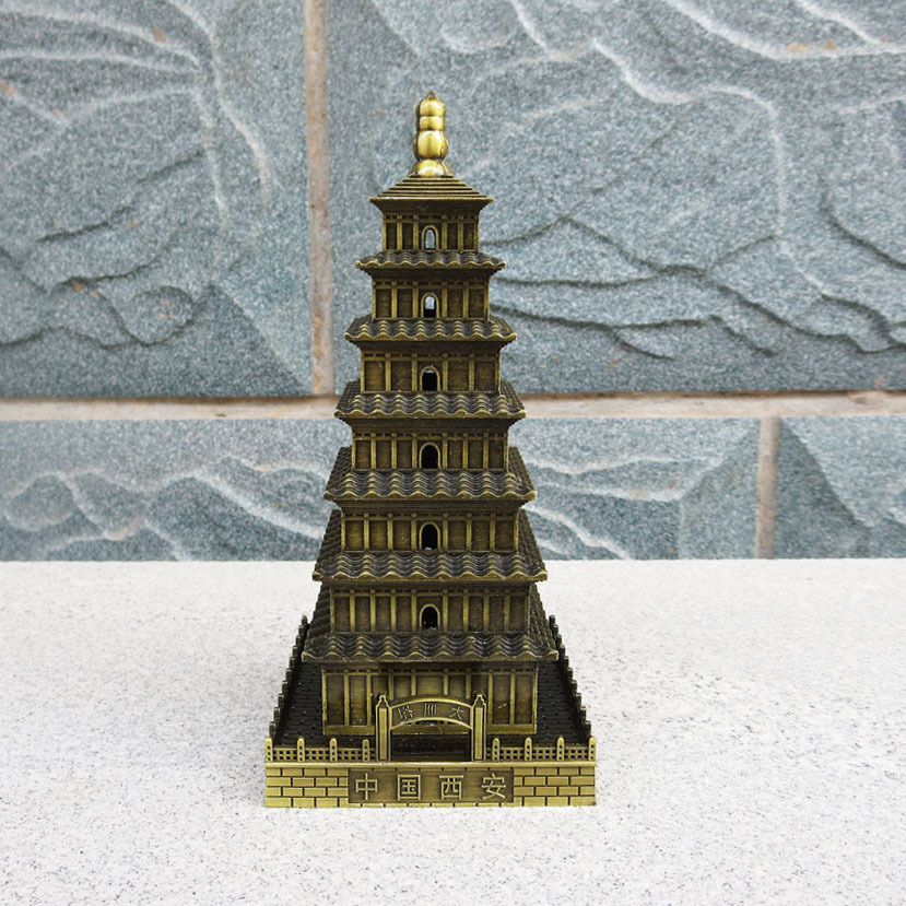景区热卖大雁塔模型 特色工艺品西安旅游创意纪念品 仿古家居饰品
