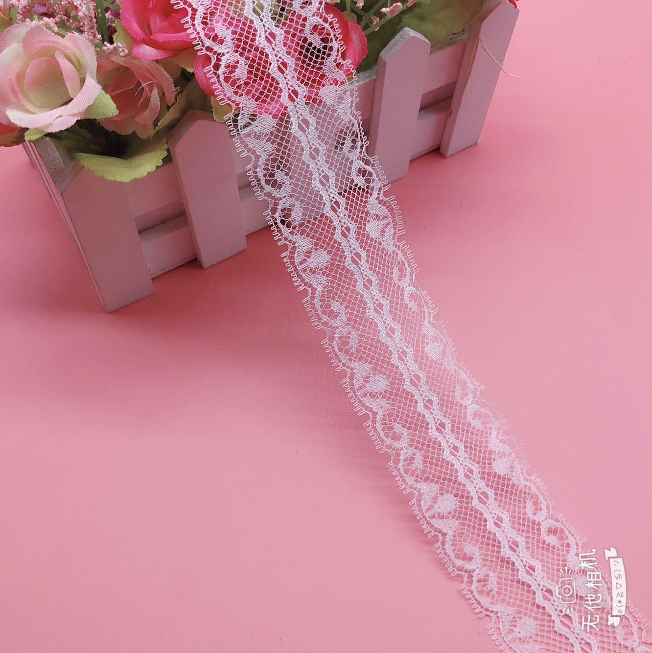 无弹蕾丝花边缎带女装裙边饰品女装头巾帽子辅料703-2宽度3.8公分