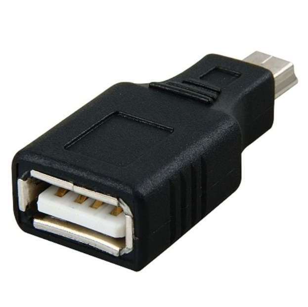 mini usb t型口汽车音响u盘转接头 usb母头转5p公头t型车载转换头