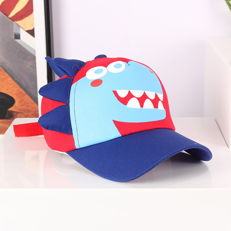 儿童棒球帽子春季新潮流可爱卡通恐龙中小童小学生夏季户外遮阳帽