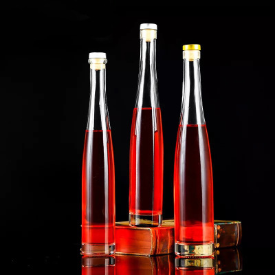 批发375ml冰酒瓶玻璃果酒瓶500ml红酒瓶透明葡萄酒瓶可定制玻璃瓶