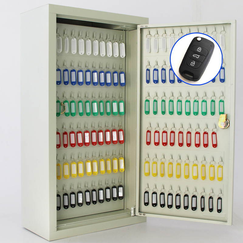 钢制汽车钥匙管理箱壁挂式酒店中介钥匙收纳柜落地物业钥匙管理柜