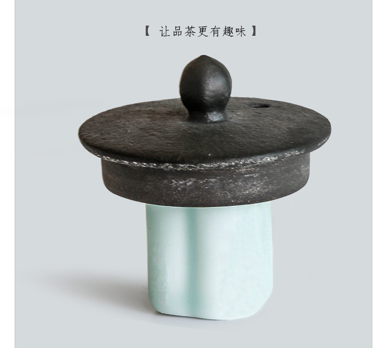 青瓷梅花盖置小巧玲珑家用办公日式茶器茶具配件放置茶壶盖子