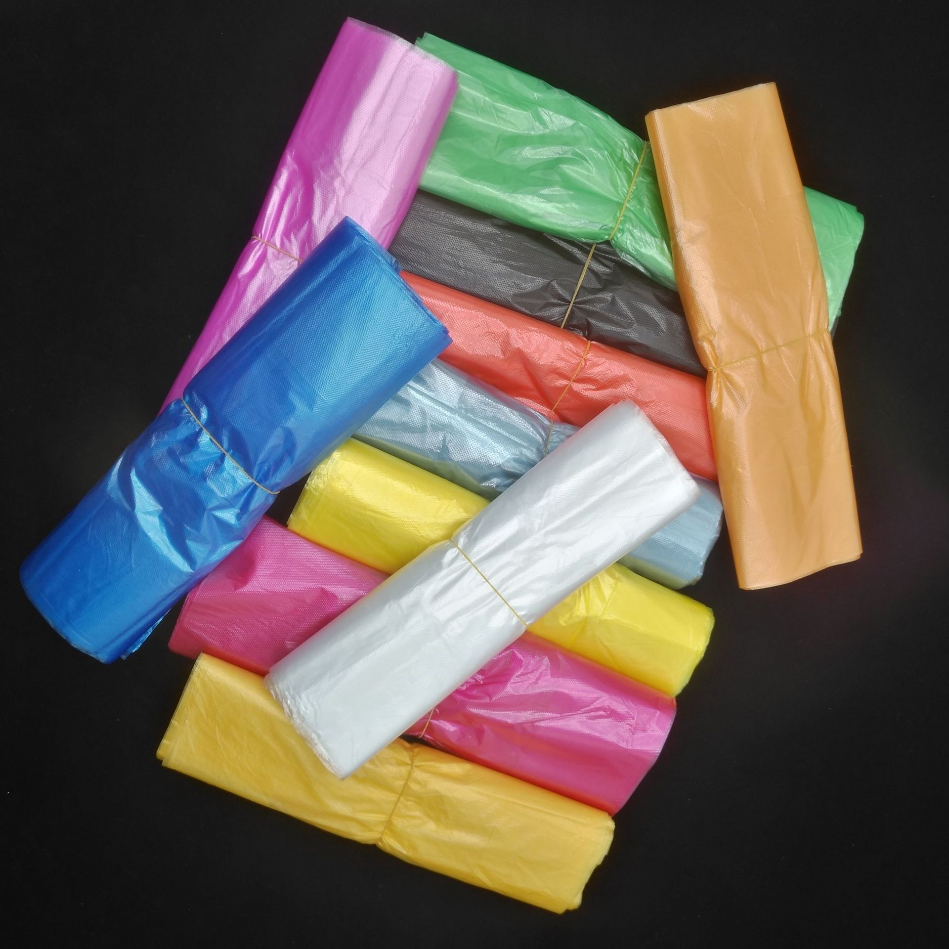 山东厂家蓝色透明马夹袋定做印字水果蔬菜手提袋购物背心塑料袋