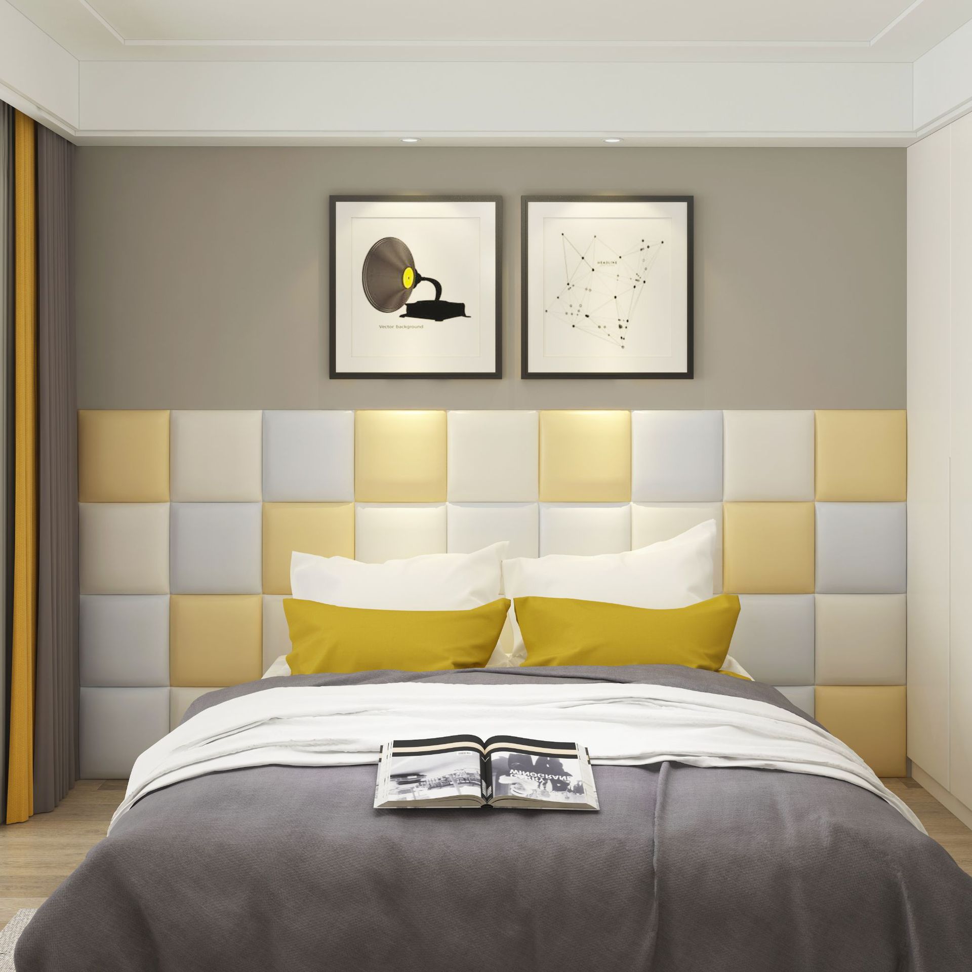 幼儿园防撞软包 儿童房审讯室墙面围防撞墙贴床头背景墙软包定制