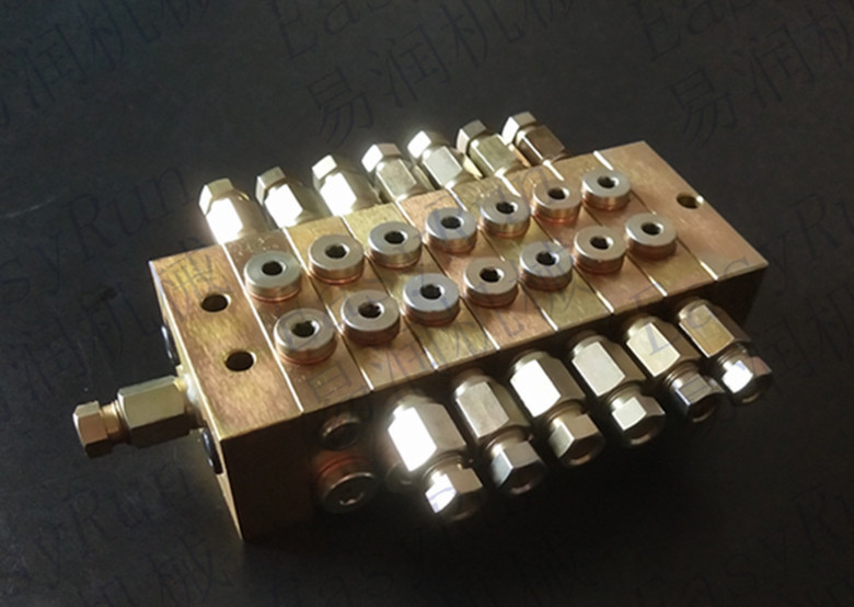 冲床递进式分油器13位,油脂分配器,黄油泵分配器一进13出