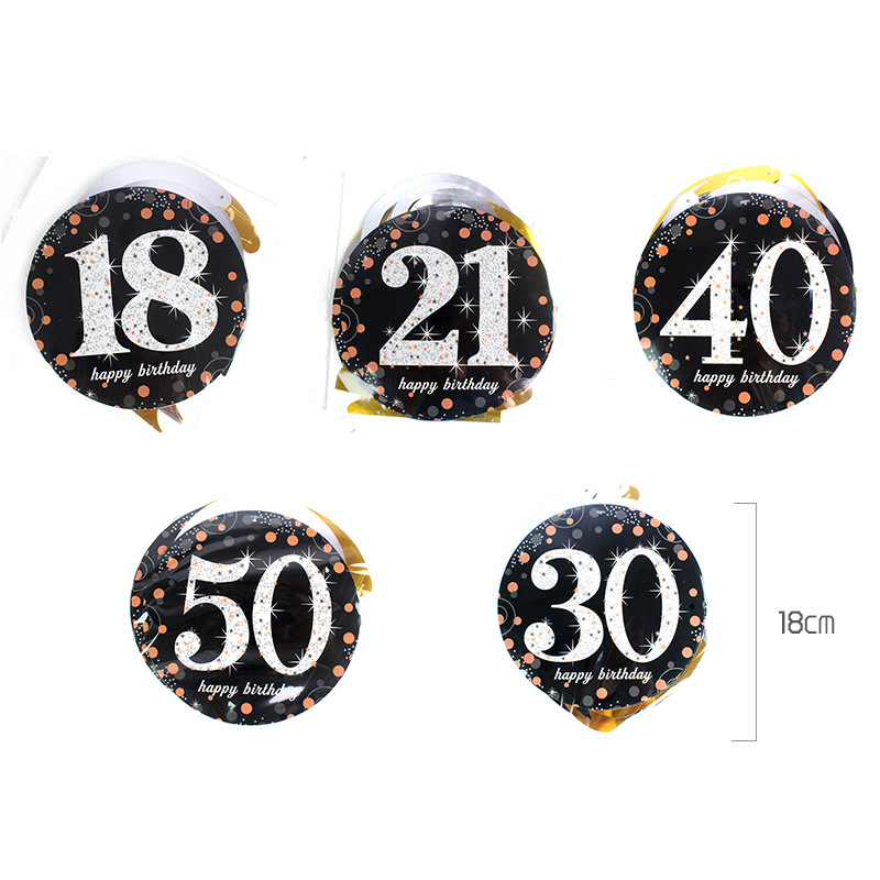 跨境热销 螺旋挂饰40岁数字生日pvc螺旋吊饰拉旗装饰生日派对布置