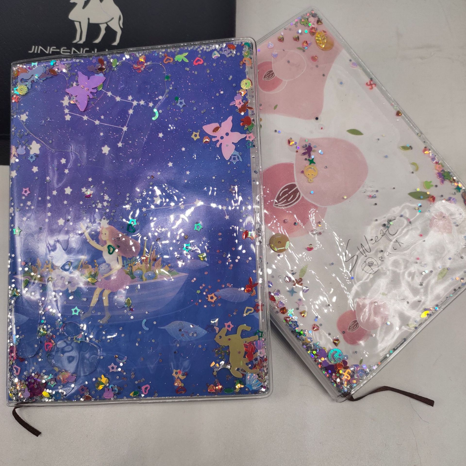 pvc日记本流沙日记本亮片日记本亮片笔记本流沙饰品流沙记录本