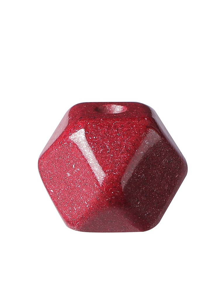 批发保真高含量朱砂晶体砂菱形珠散件散珠手链diy手串搭配饰品