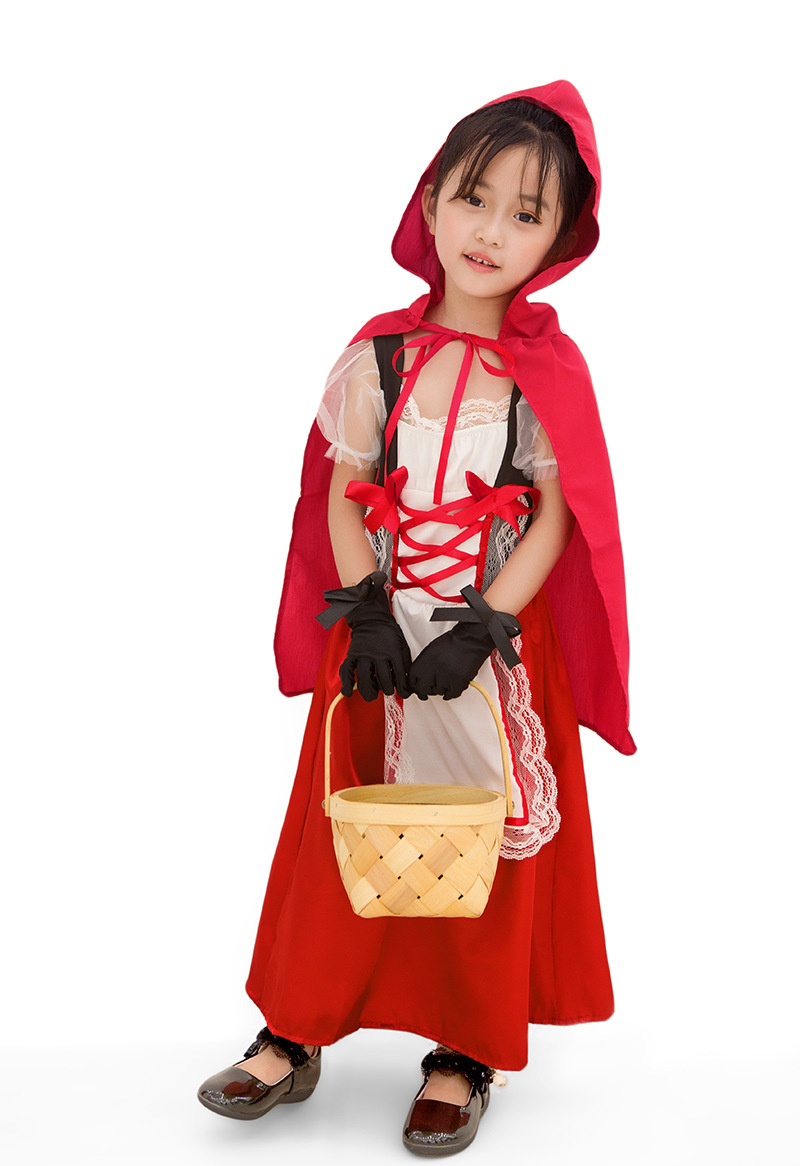万圣节cos演出服儿童角色扮演小红帽六一节幼稚园表演舞台装批发