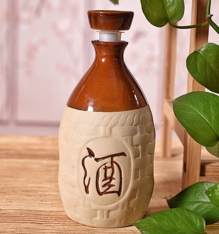 仿古陶瓷酒坛土陶白酒空瓶酒壶小罐子厂家定制原浆纯酿1斤装酒瓶