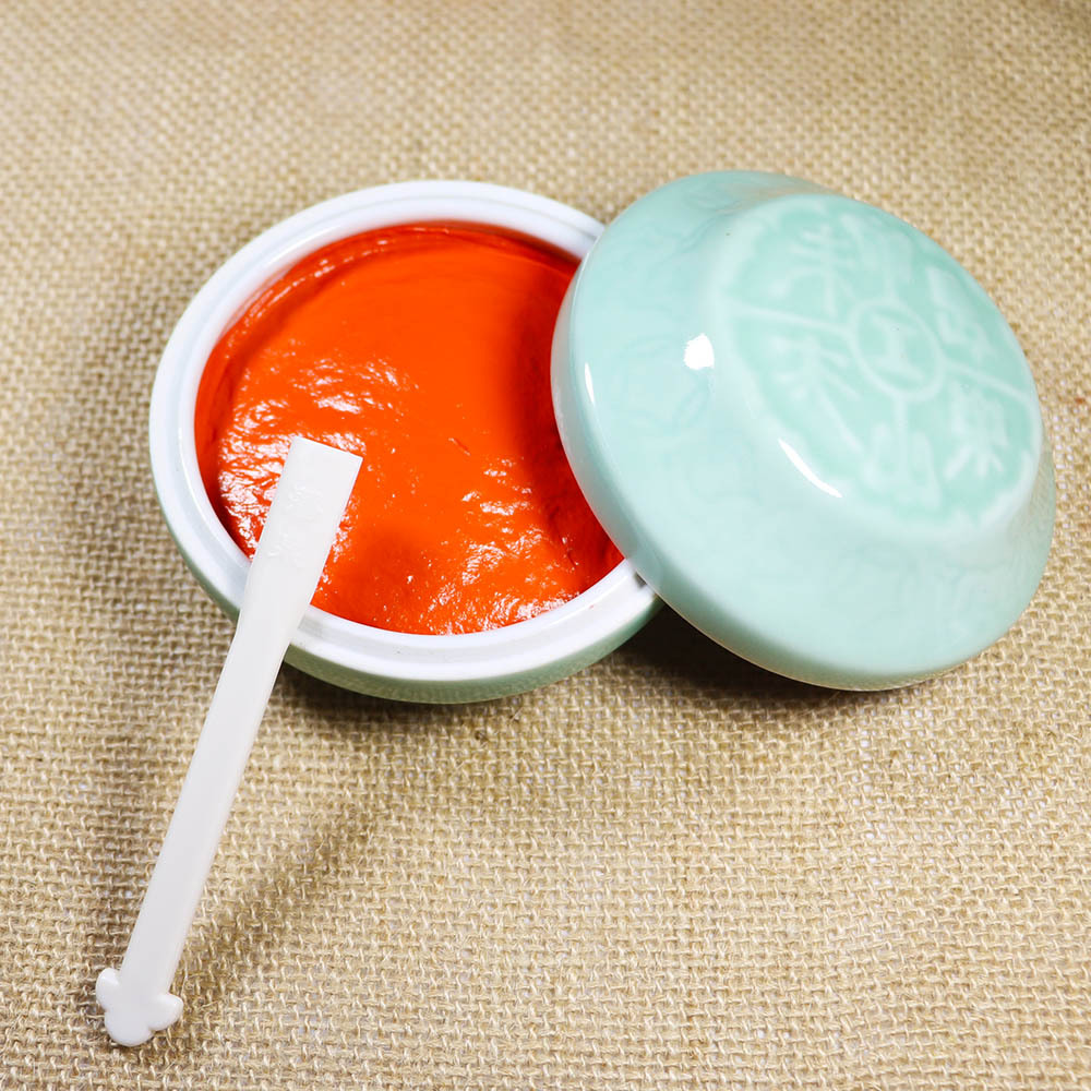 正品潜泉牌上海西泠印社式熊朱砂印泥150克盒装书画篆刻作品印泥