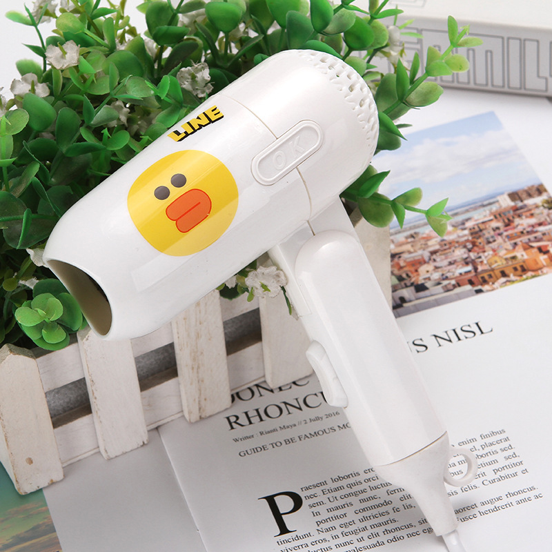 hair drier Cross-Border Gift Mini Foldable Hair Dryer Student Dormitory Small Power Internet Celebrity Hair Dryer Cartoon Portable Two-Gear