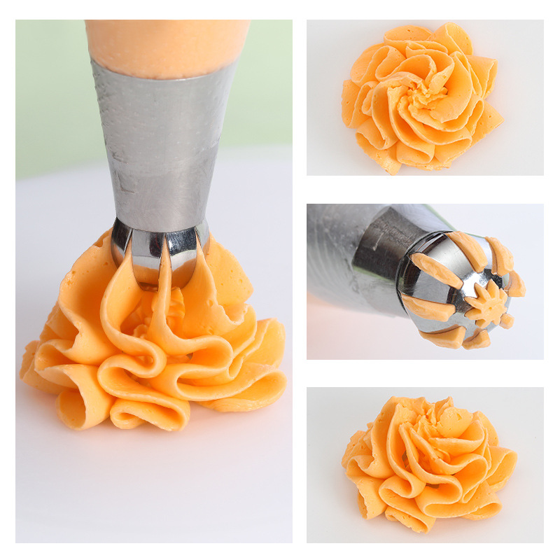 俄罗斯火炬裱花嘴球形裱花嘴一体拉伸裱花嘴西点制作工具