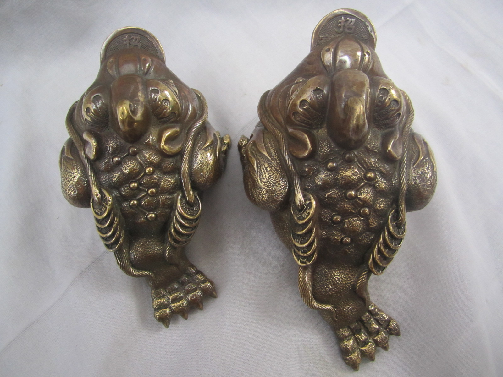 开光纯铜金蟾摆件商务礼品 招财旺财三脚蟾蜍仿古铜金蝉风水摆件