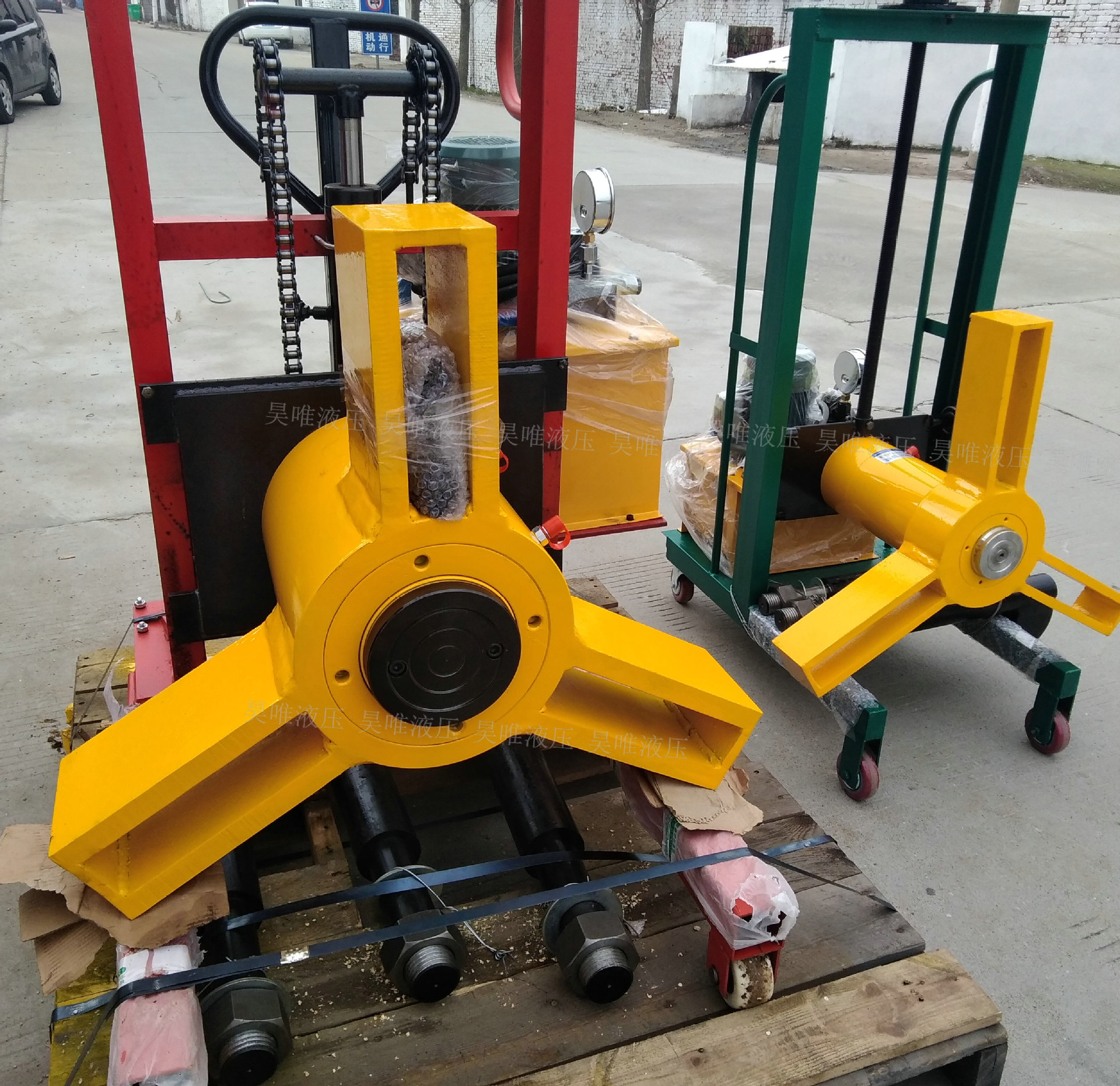 电动液压车载拉马 小车拉马 分体式拉马拔轮器车间用拆卸液压工具