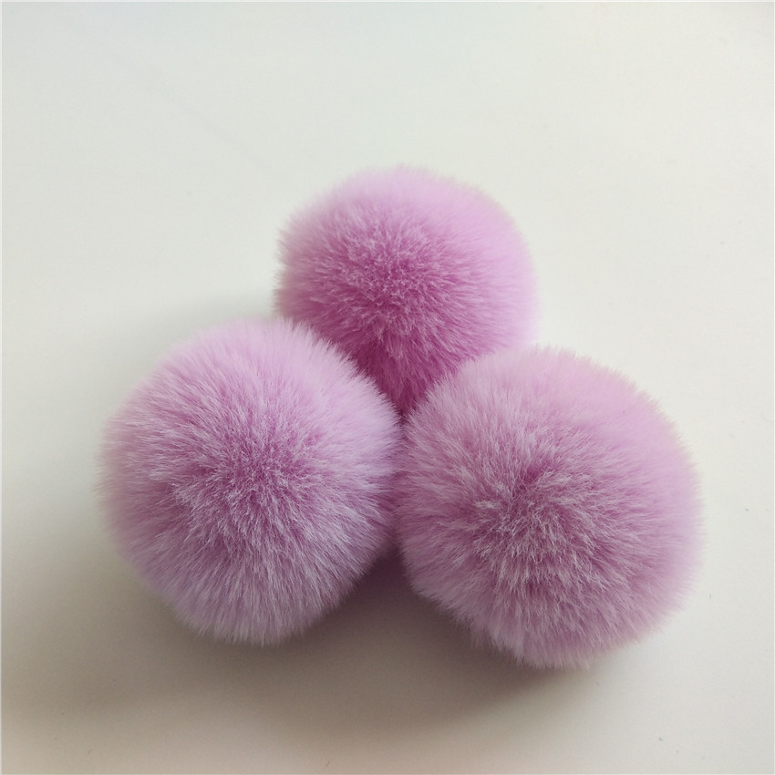 彩色圣诞毛球手工diy小毛绒球发夹饰品彩虹仿兔毛球服装毛毛球