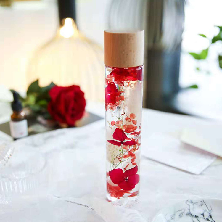 进口永生花浮游花矿物油保鲜油玻璃瓶漂流瓶diy材料包ins风手作