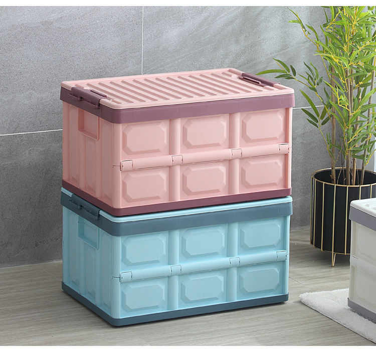 折叠式收纳箱 办公家居多功能塑料整理箱 便捷车载行李收纳箱批发