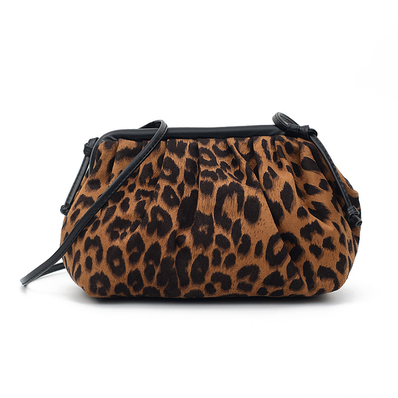 2019 Winter New Woolen Fur Bag Korean Fashion Trend Plush One-Shoulder Crossbody Leopard Print Winter Women Bag