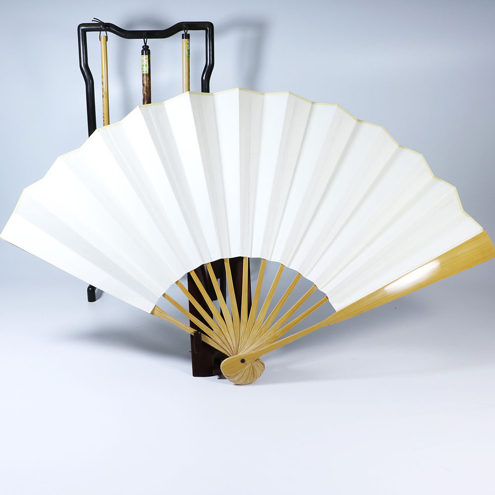 5寸10寸造型扇水磨玉竹折扇