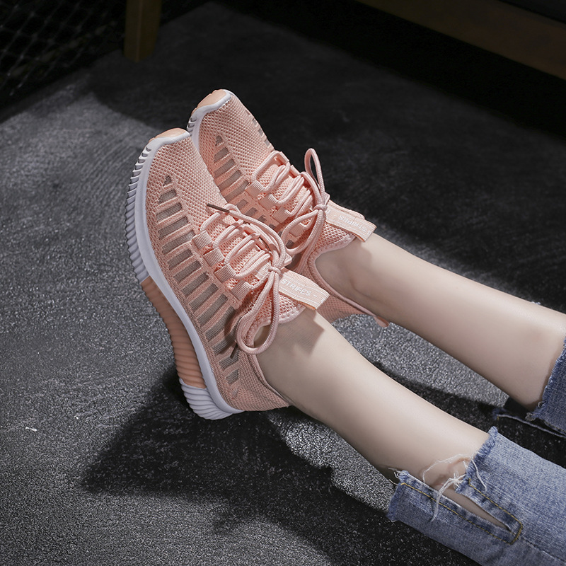 2019秋季百搭休闲韩版平底韩版女式网鞋学生镂空运动鞋透气单鞋女