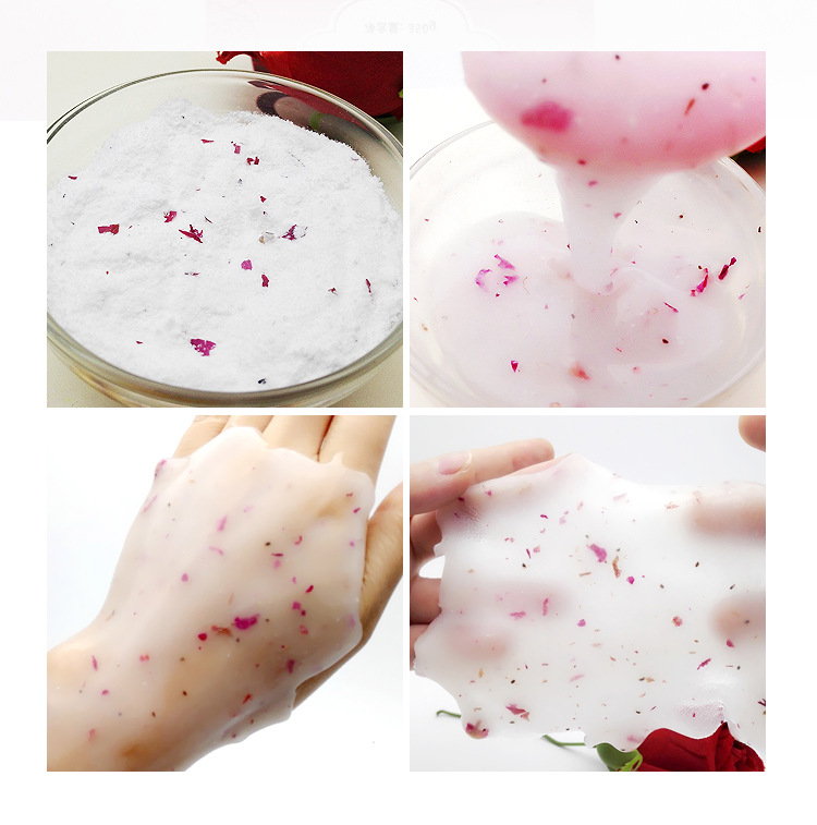 美容院装水蓝蝶水晶玫瑰花瓣软膜粉500g补水保湿孕妇可用面膜粉